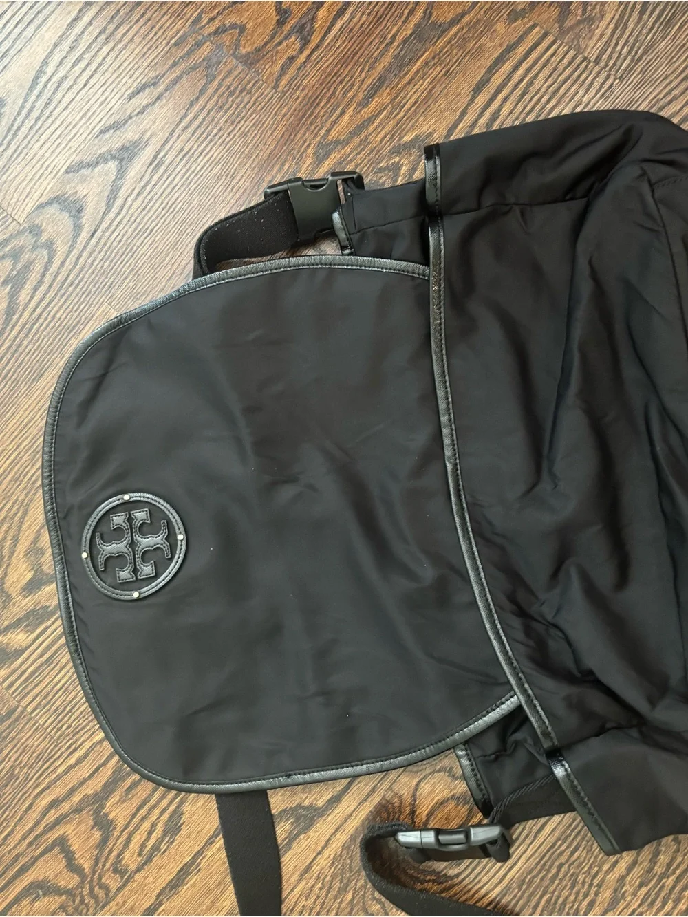 Tory Burch Black Nylon Crossbody Satchel